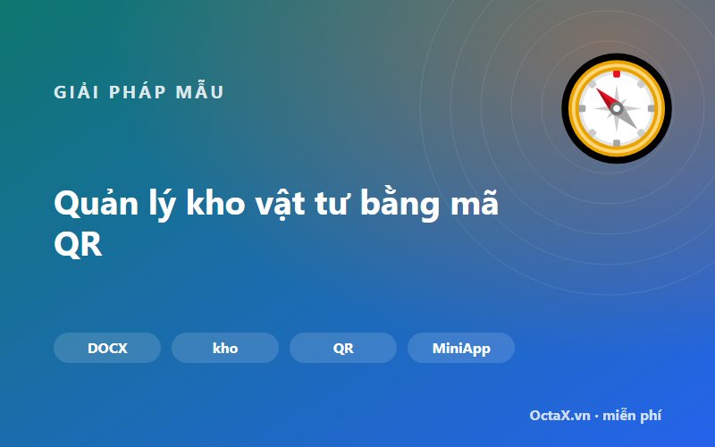 Quản lý kho vật tư bằng mã QR
